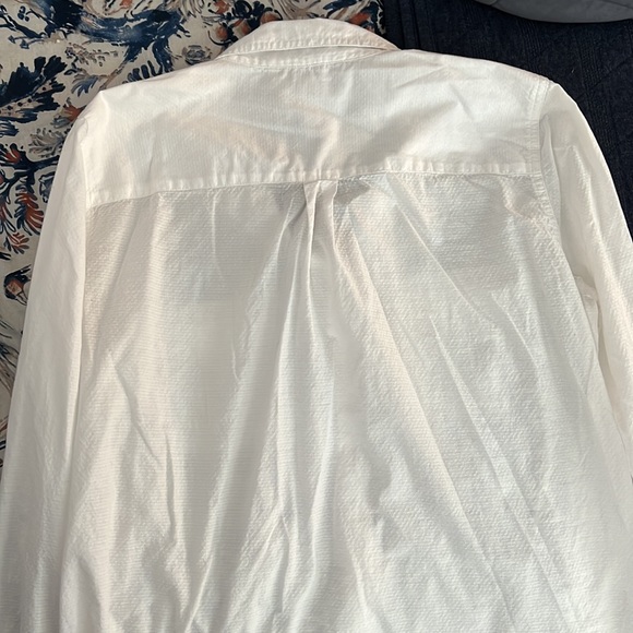 White LOFT button down shirt - Picture 4 of 5